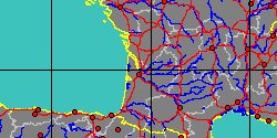 Map center:  N: 44 58' 27'' W: 0 37' 39''  - Grid: 5 - click to open