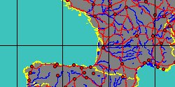 Map center:  N: 45° 3' 56'' W: 2° 19' 4''  - Grid: 5° - click to open