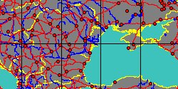 Map center:  N: 44° 47' 45'' E: 28° 30' 13''  - Grid: 5° - click to open