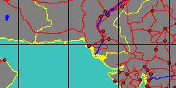 Map center:  N: 25 0' 18'' E: 66 54' 33''  - Grid: 5 - click to open