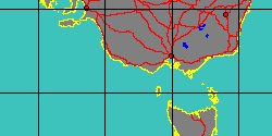 Map center:  S: 38° 24' 54'' E: 142° 17' 43''  - Grid: 5° - click to open