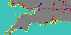 Map center:  N: 51� 0' 0'' W: 2� 53' 59''  - Grid: 5� - click to open