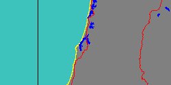 Map center:  N: 43� 22' 34'' W: 124� 14' 13''  - Grid: 5� - click to open
