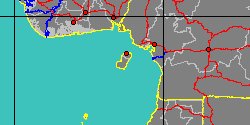 Map center:  N: 3� 26' 13'' E: 8� 42' 48''  - Grid: 5� - click to open