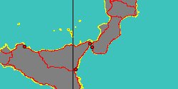 Map center:  N: 38 9' 43'' E: 15 31' 35''  - Grid: 5 - click to open