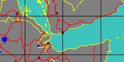 Map center:  N: 13° 2' 40'' E: 44° 53' 35''  - Grid: 5° - click to open