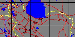 Map center:  N: 36° 29' 51'' E: 51° 53' 42''  - Grid: 5° - click to open